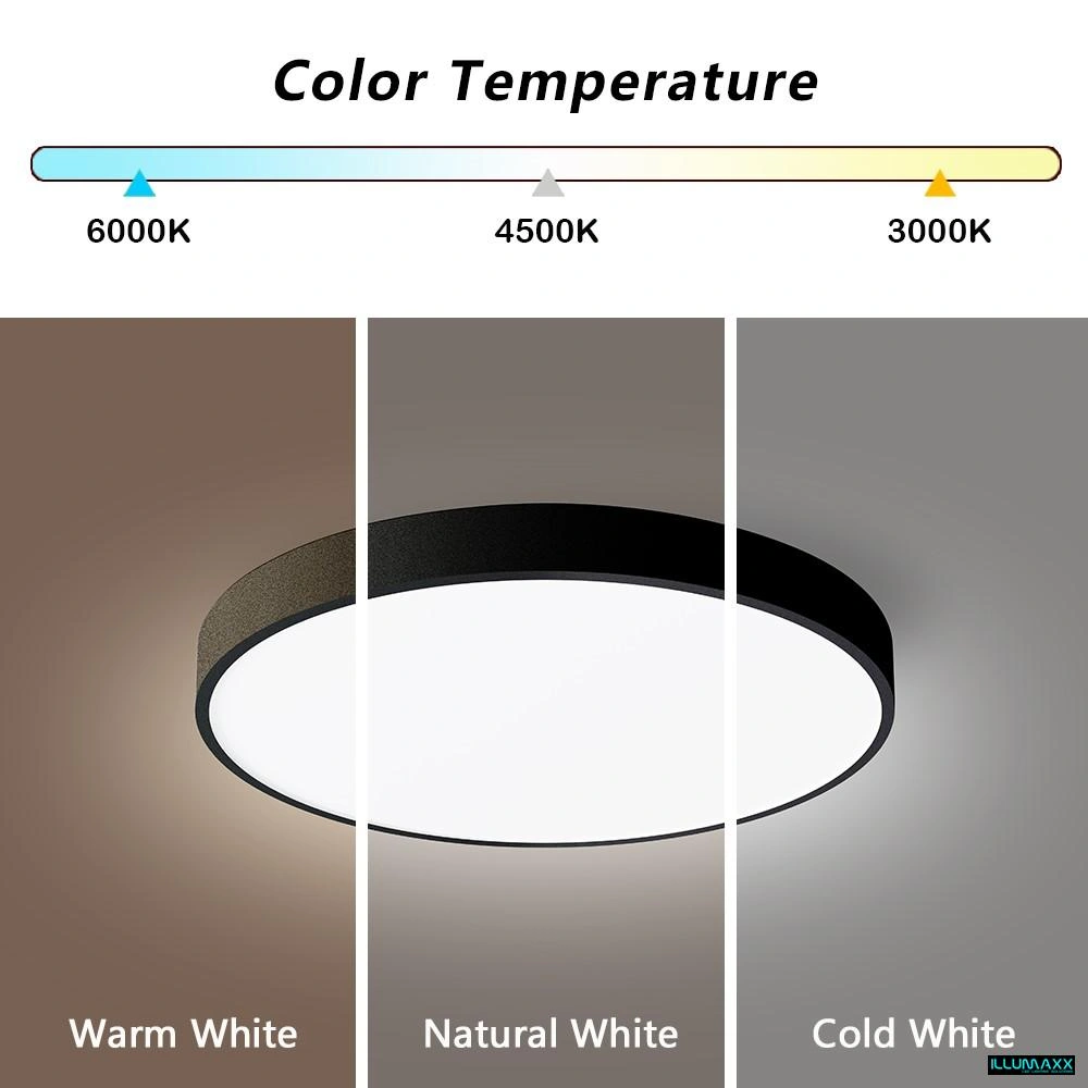 Chytré stropní LED svítidlo NEO SMART 50 cm, 48 W, černé, Wi-Fi, CCT