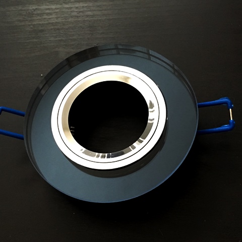 ILLUMAXX LED bodovka skleněná pevná kruhová, barva černá, pro montáž pr. 65 mm