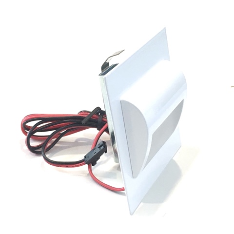 LED vestavné svítidlo schodišťové bílé DECORUS 1,5W/12V 9xSMD3014 teplá bílá