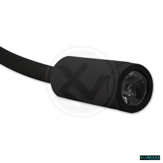 Nástěnné svítidlo do ložnice felxibilní, LED 3W 4000K, černé