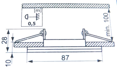 ILLUMAXX LED bodovka výklopná, barva satin, pro montáž pr. 65 mm
