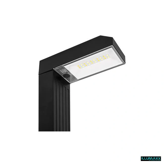 Solární zahradní LED sloupek SLIM 3CCT černý