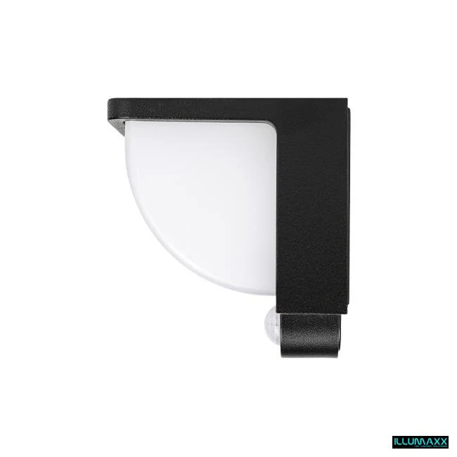 Solární LED nástěnné svítidlo LOGON 4000K PIR černé