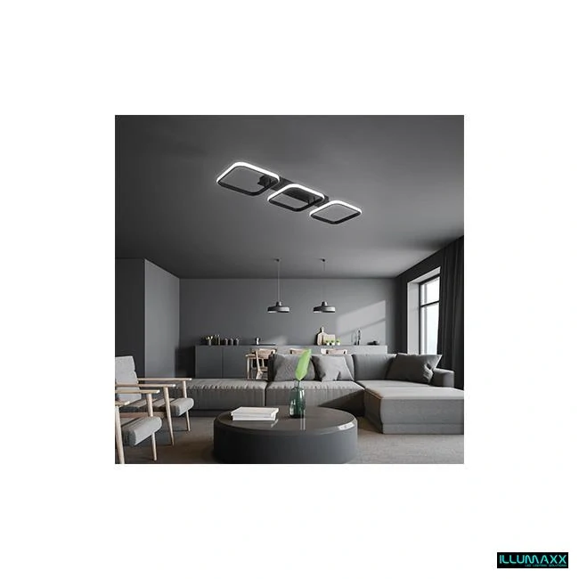 ILLUMAXX LED stropní svítidlo NEBULA CANIS 90 × 26 × 8,5 cm 33 W černý