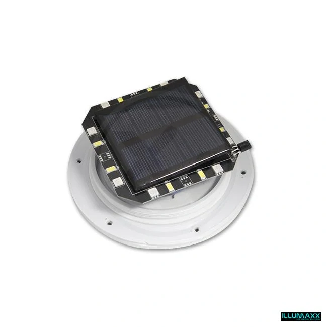 ILLUMAXX Solární LED zahradní koule RGB 30 cm bílá s dálkovým ovladačem