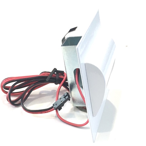 LED vestavné svítidlo schodišťové bílé DECORUS 1,5W/12V 9xSMD3014 teplá bílá