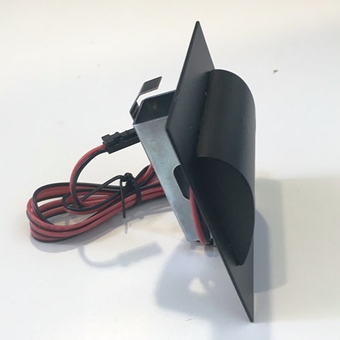 LED vestavné svítidlo schodišťové černé DECORUS 1,5W/12V 9xSMD3014 teplá bílá