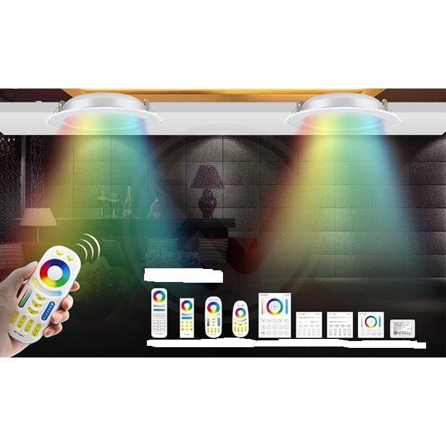 LED panel kruhový vestavný 12W, 1056lm, 230V, IP20, RGBCCT