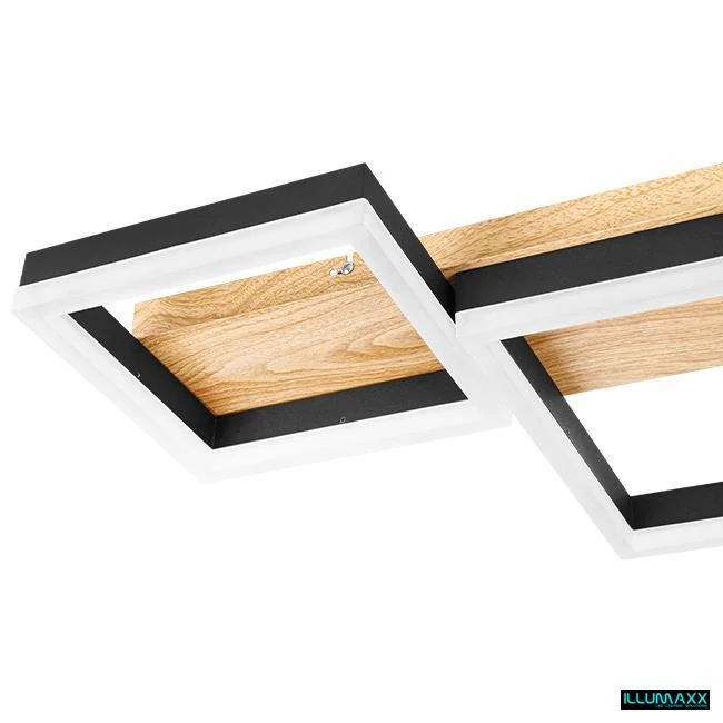 ILLUMAXX LED stropní svítidlo LIVIA WOOD černé