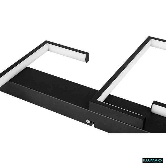 ILLUMAXX LED stropní svítidlo MORIS 62 × 50 cm 29 W 3CCT černý