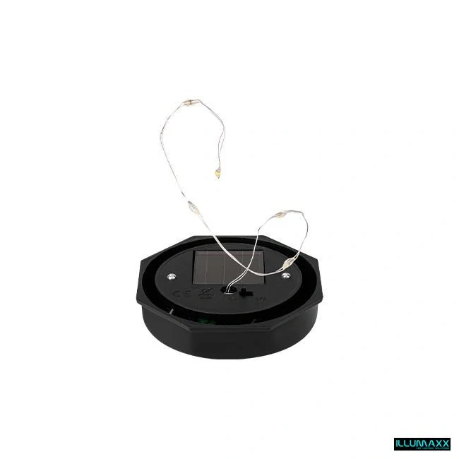 ILLUMAXX Solární LED zahradní koule 10 cm černá