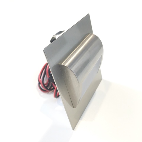 LED vestavné schodišťové svítidlo satin DECORUS 1,5W/12V 9xSMD3014 teplá bílá