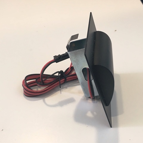 LED vestavné svítidlo schodišťové černé DECORUS 1,5W/12V 9xSMD3014 teplá bílá