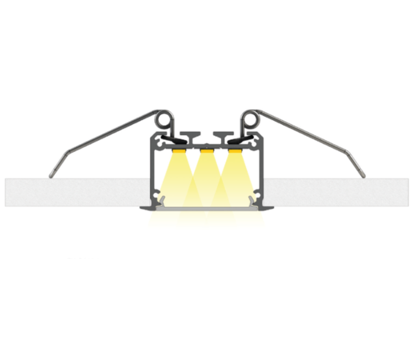 Hliníkový profil pro led pásky 43x30mm barva černá PLP17