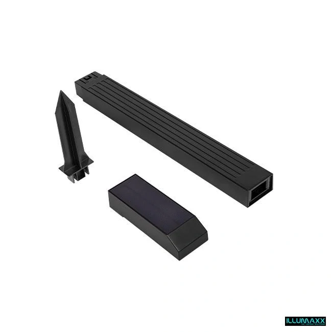 Solární zahradní LED sloupek SLIM 3CCT černý