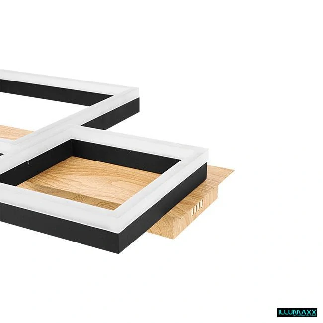 ILLUMAXX LED stropní svítidlo LIVIA WOOD černé