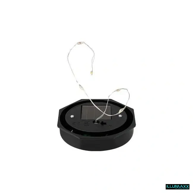 ILLUMAXX Solární LED zahradní koule 10 cm černá
