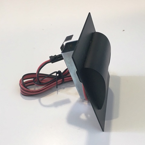 LED vestavné svítidlo schodišťové černé DECORUS 1,5W/12V 9xSMD3014 studená bílá