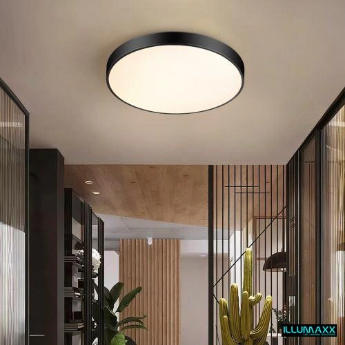 Chytré stropní LED svítidlo NEO SMART 40 cm, 36 W, černé, Wi-Fi, CCT