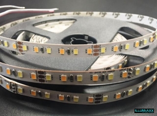 LED pásek 1cm, SMD2835, CCT,120xLED/m, 18W/m, vnitřní IP20, 12V