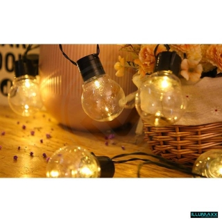 Zahradní dekorace - solární girlanda SOLAR BIG BULBS 10x LED se soumrakovým čidlem