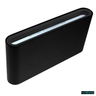 Svítidlo fasádní venkovní nástěnné FLAT 2x6W BLACK /IP54/ denní bílá