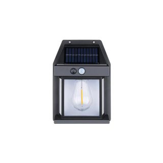 Svítidlo venkovní solární SOLAR WALL CASE BULB s pohybovým a soumrakovým čidlem