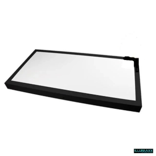 Černý LED panel přisazený obdélník 30W, 2400LM, 230V, IP20, denní bílá 4500K