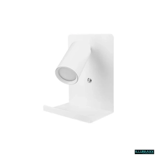 Nástěnné svítidlo do ložnice BEDROOM REST white, na žárovku GU10 s USB nabíječkou, bílé