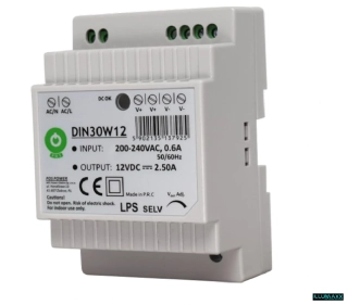 Napájecí zdroj POS DIN30W12, 12V 2,5A 30W IP20