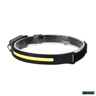 LED čelová svítilna 3W COB +1W LED (nabíjecí)