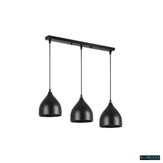 Závěsné svítidlo, COMO TRIPLE BLACK, 3x E27 barva černá