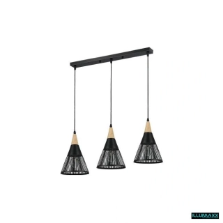 Závěsné svítidlo HIRA TRIPLE BLACK, 3x E27 barva černá
