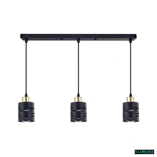 ILLUMAXX Stropní závěsné svítidlo ELEN 3× E27 50 cm černé