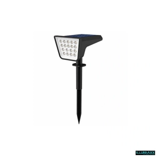 ILLUMAXX Solární zahradní LED reflektor RGBW černý
