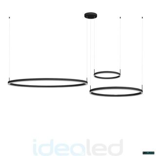 Závěsné LED svítidlo JOLIETA 102 W CCT černé s dálkovým ovladačem
