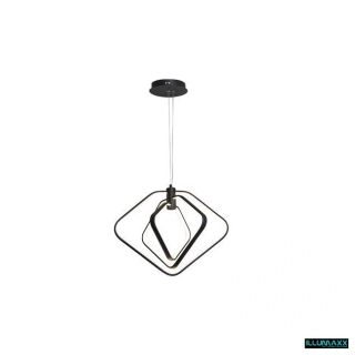 ILLUMAXX Závěsné LED svítidlo MESTO 39 W 47 × 40 cm 4000 K černé