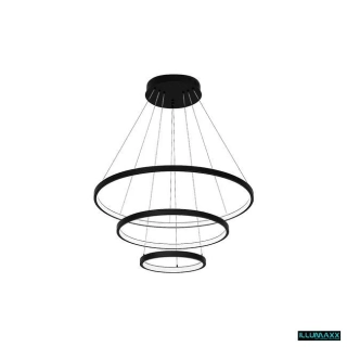 ILLUMAXX LED závěsné svítidlo 77 W 20/40/60 cm CCT černé s dálkovým ovladačem