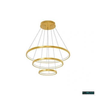 ILLUMAXX LED závěsné svítidlo 77 W 20/40/60 cm CCT zlaté s dálkovým ovladačem