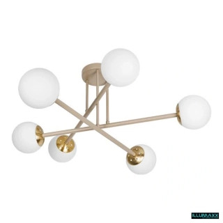 ILLUMAXX LED Stropní svítidlo BALI 6× E27 74 cm béžovo-zlaté