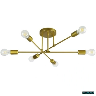 ILLUMAXX LED závěsné svítidlo ELIOT 6× E27 70 cm zlaté