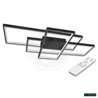 ILLUMAXX LED stropní svítidlo HYDRA 90x50x8 cm černé