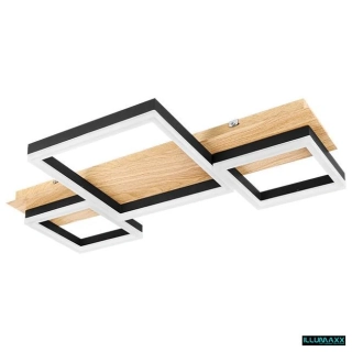 ILLUMAXX LED stropní svítidlo LIVIA WOOD černé