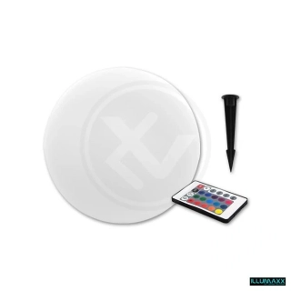 ILLUMAXX Solární LED zahradní koule RGB 30 cm bílá s dálkovým ovladačem