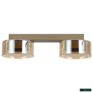 Stropní svítidlo GLOSSY GX53 2 béžové s jantarovým sklem