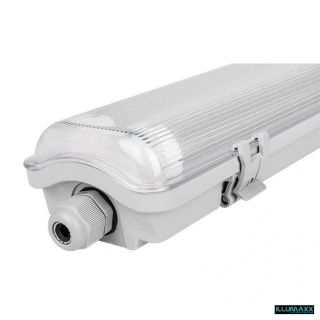 LED zářivkové svítidlo + 2xLED trubice 18W IP65, barva studená bílá 6500K