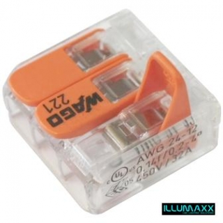 WAGO svorka 221-413 s páčkou 3x4mm