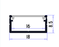 LED profil SURFACE 08 elox 2m