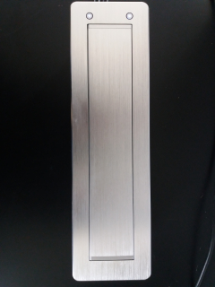 Elektrická zásuvka 3x230V+2xRJ45+1x HDMI vestavná. broušený nerez, oblé hrany s kabelem