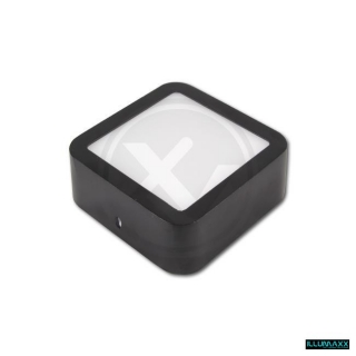 Černý LED panel přisazený čtverec 6W, 230V, IP20, neutrální bílá